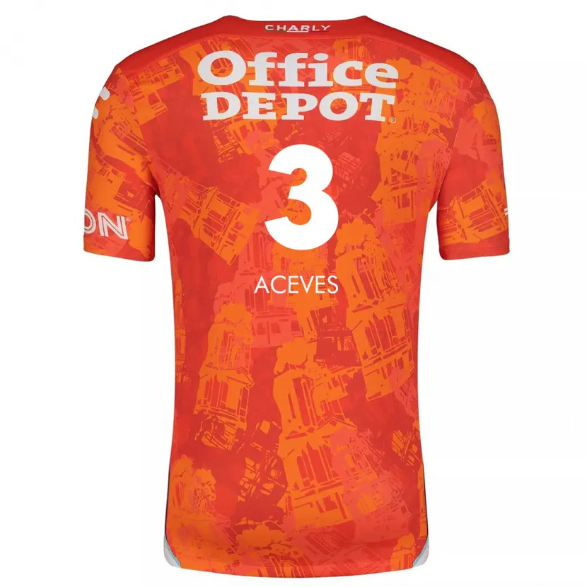 Danxen Herren Alonso Aceves #3 Orange Weiß Auswärtstrikot Trikot 2024/25 T-Shirt Österreich