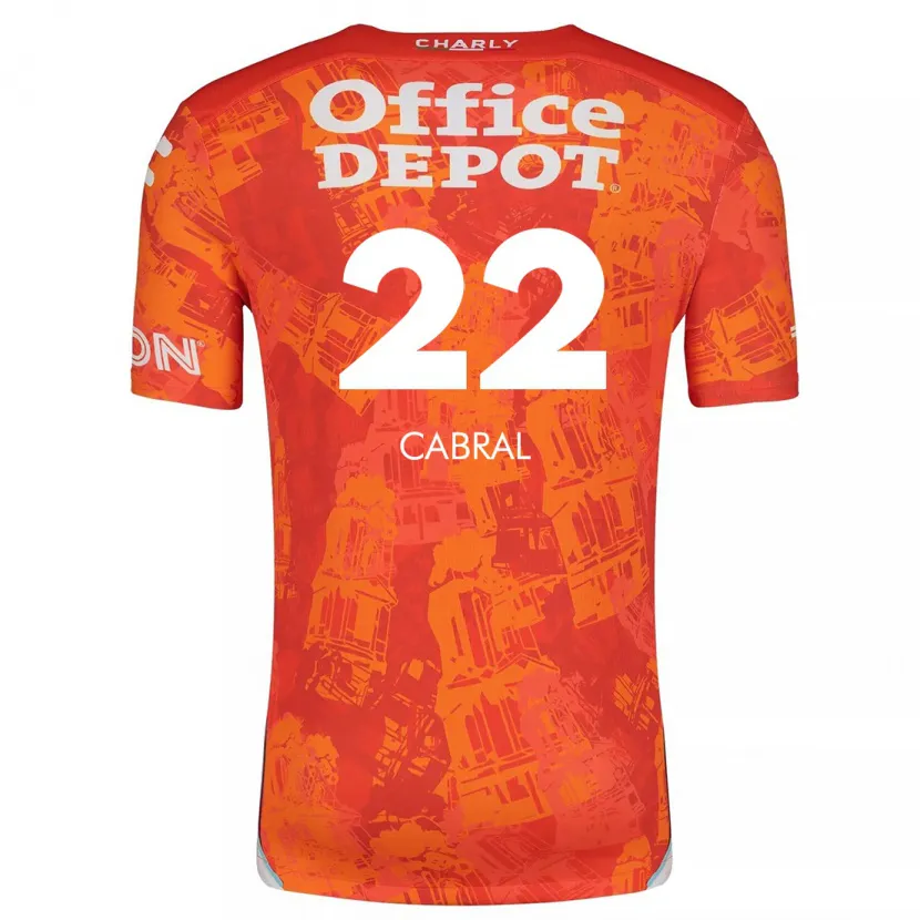 Danxen Herren Gustavo Cabral #22 Orange Weiß Auswärtstrikot Trikot 2024/25 T-Shirt Österreich
