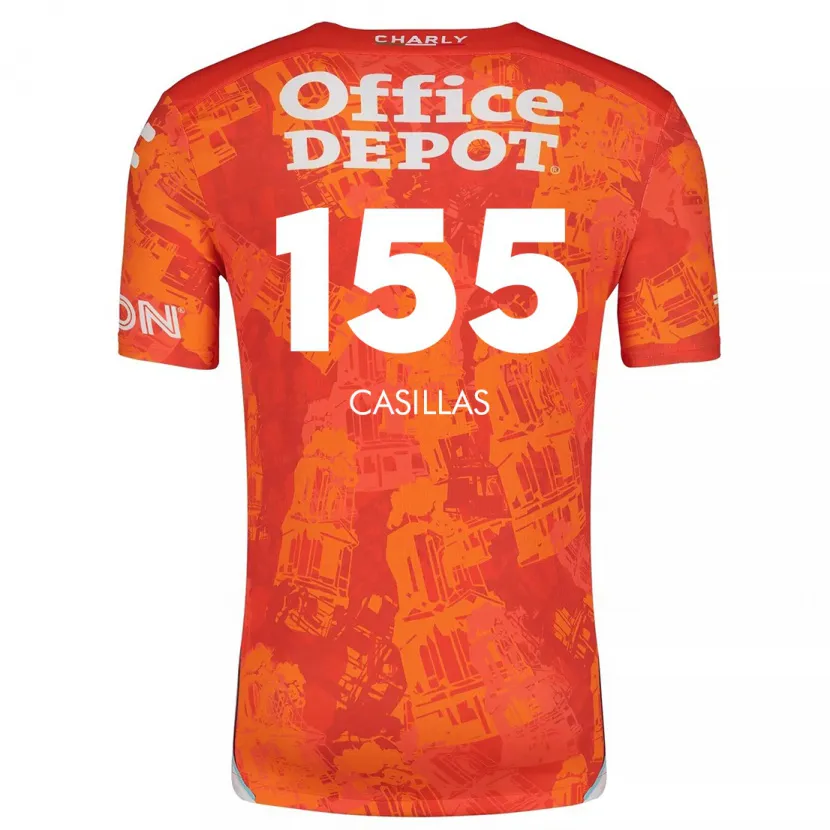 Danxen Herren Johan Casillas #155 Orange Weiß Auswärtstrikot Trikot 2024/25 T-Shirt Österreich