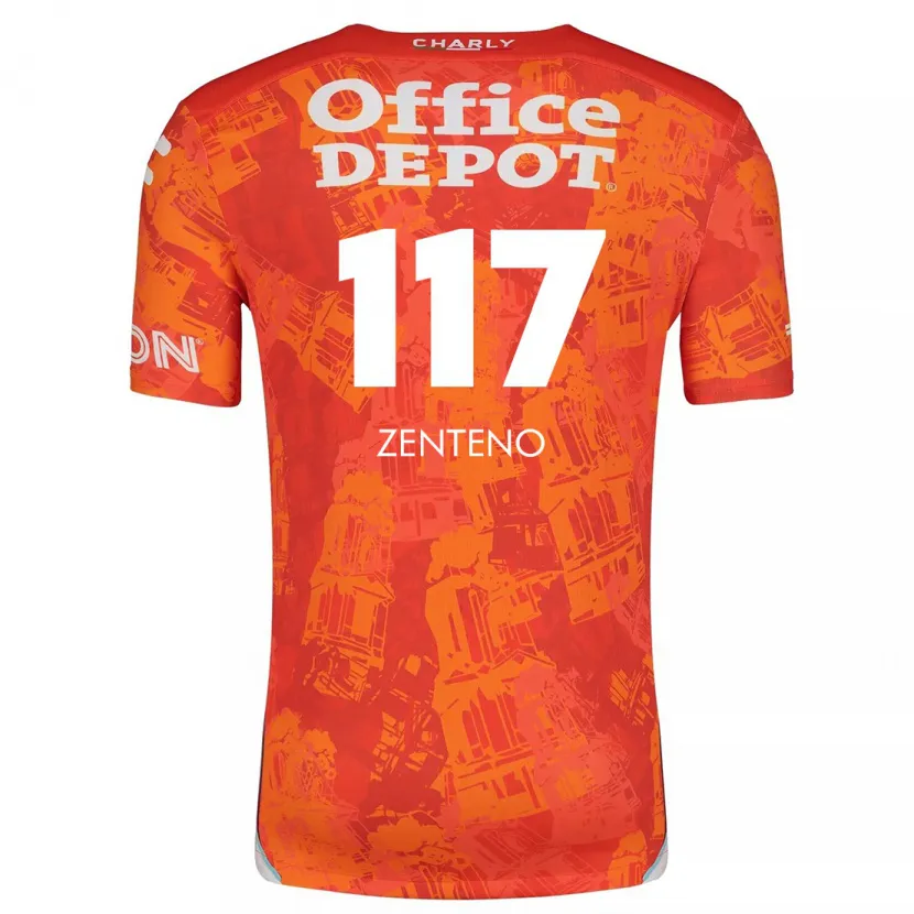 Danxen Herren Gustavo Zenteno #117 Orange Weiß Auswärtstrikot Trikot 2024/25 T-Shirt Österreich
