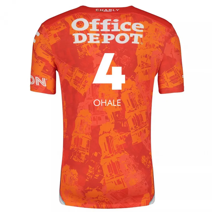 Danxen Herren Osinachi Ohale #4 Orange Weiß Auswärtstrikot Trikot 2024/25 T-Shirt Österreich