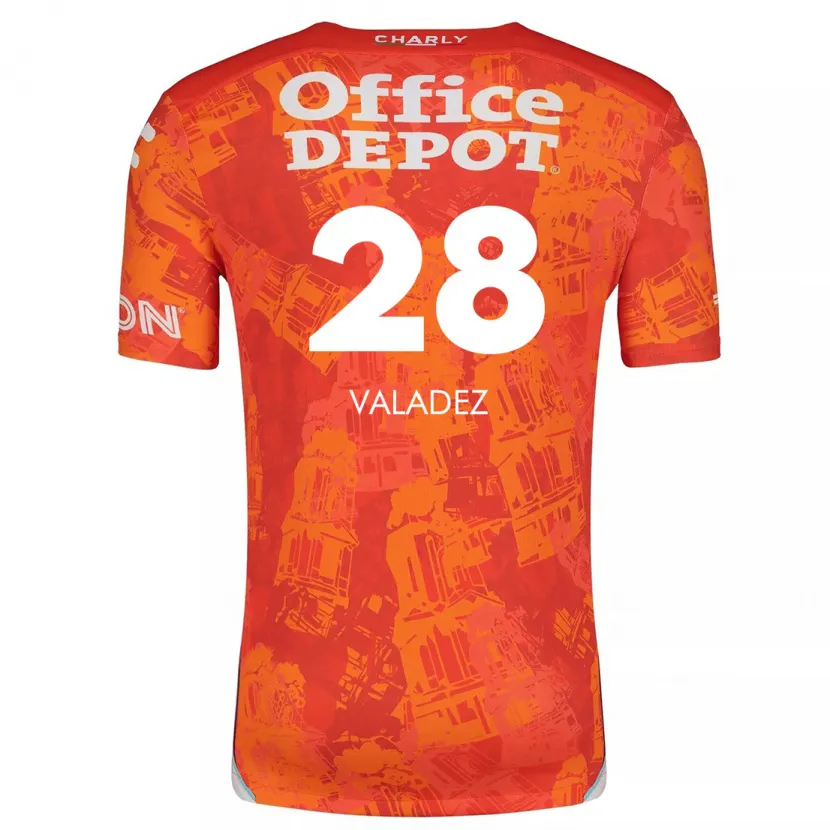 Danxen Herren Julia Valadez #28 Orange Weiß Auswärtstrikot Trikot 2024/25 T-Shirt Österreich