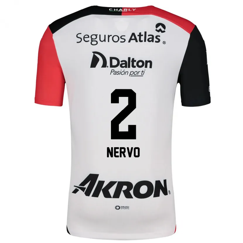 Danxen Herren Hugo Nervo #2 Weiß Rot Schwarz Auswärtstrikot Trikot 2024/25 T-Shirt Österreich