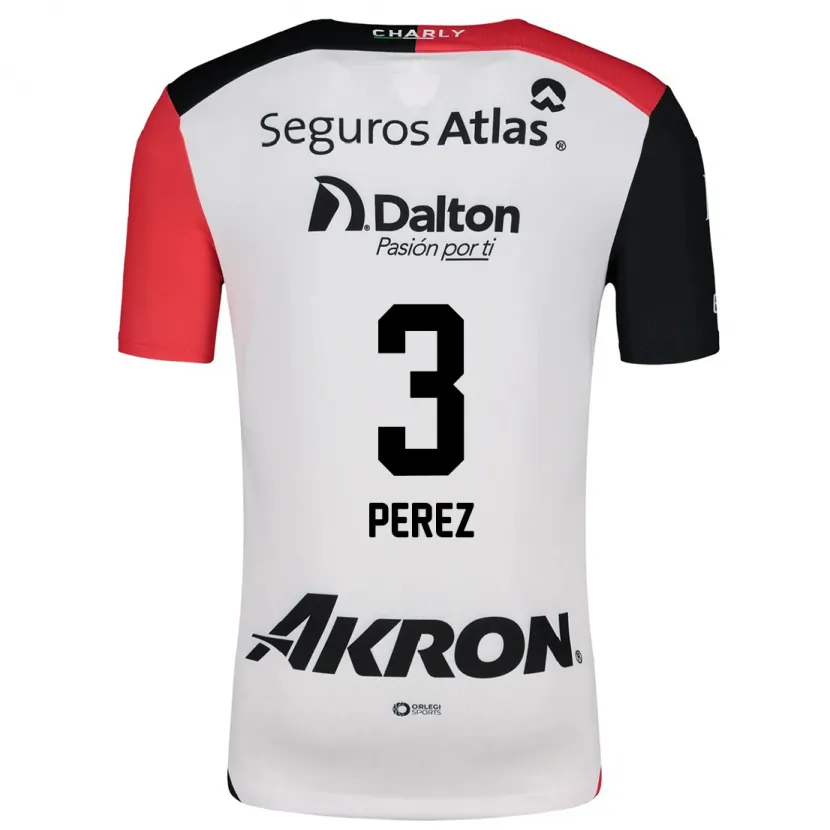 Danxen Herren María Fernanda Pérez #3 Weiß Rot Schwarz Auswärtstrikot Trikot 2024/25 T-Shirt Österreich