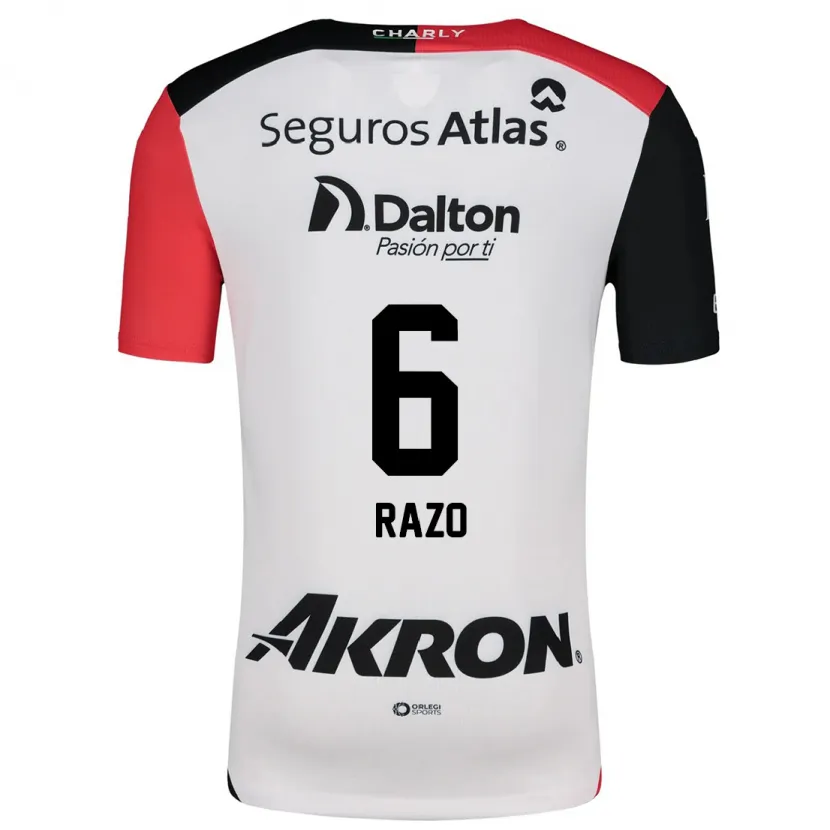 Danxen Herren Valeria Razo #6 Weiß Rot Schwarz Auswärtstrikot Trikot 2024/25 T-Shirt Österreich