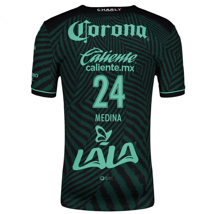 Danxen Herren Diego Medina #24 Schwarz Grün Auswärtstrikot Trikot 2024/25 T-Shirt Österreich