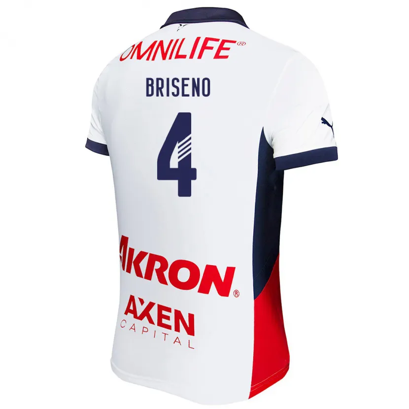 Danxen Herren Antonio Briseño #4 Weiß Rot Blau Auswärtstrikot Trikot 2024/25 T-Shirt Österreich