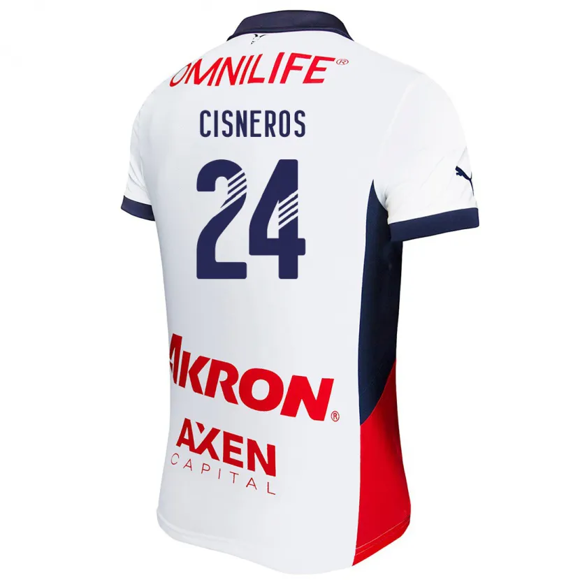 Danxen Herren Carlos Cisneros #24 Weiß Rot Blau Auswärtstrikot Trikot 2024/25 T-Shirt Österreich