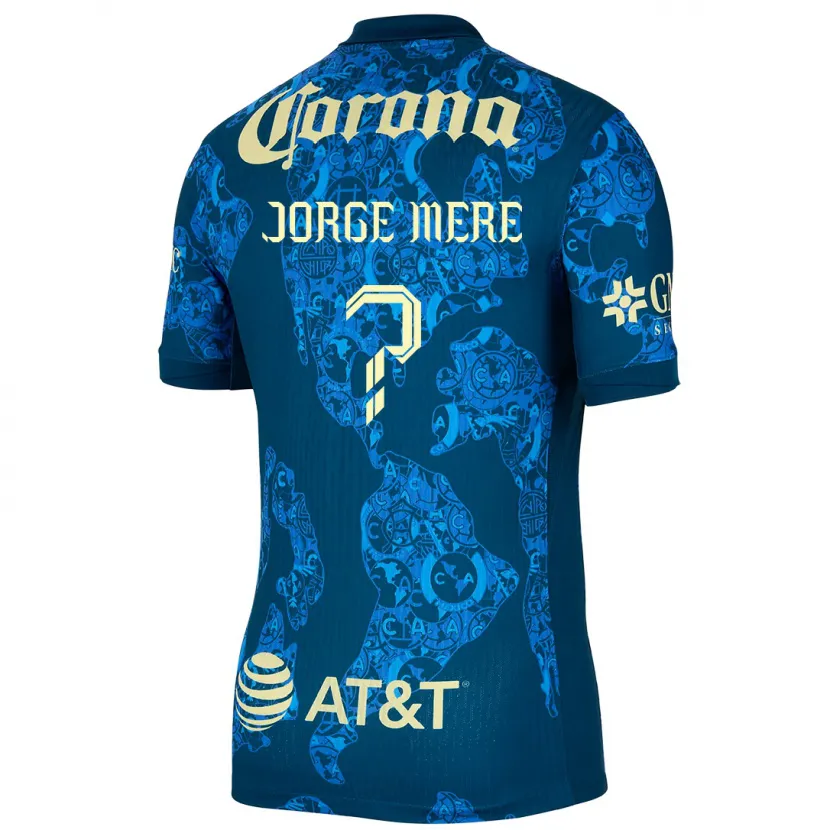 Danxen Herren Jorge Meré #0 Blau Gelb Auswärtstrikot Trikot 2024/25 T-Shirt Österreich