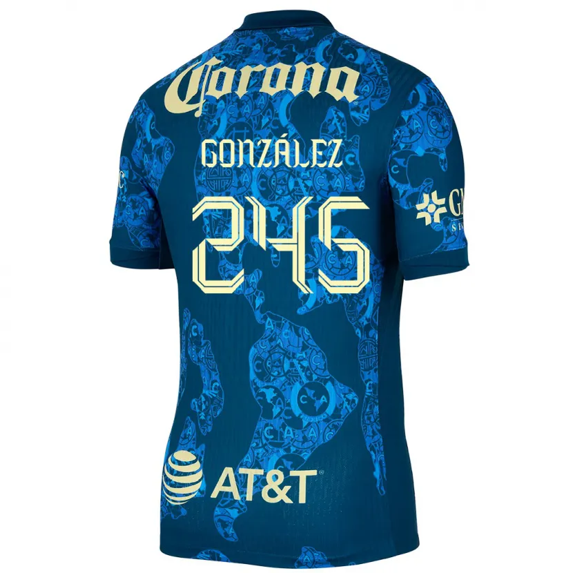 Danxen Herren Enrique González #245 Blau Gelb Auswärtstrikot Trikot 2024/25 T-Shirt Österreich