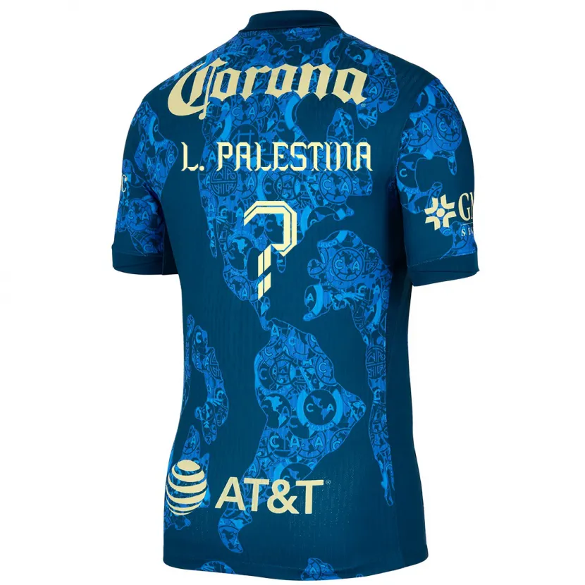 Danxen Herren Leonardo Palestina #0 Blau Gelb Auswärtstrikot Trikot 2024/25 T-Shirt Österreich