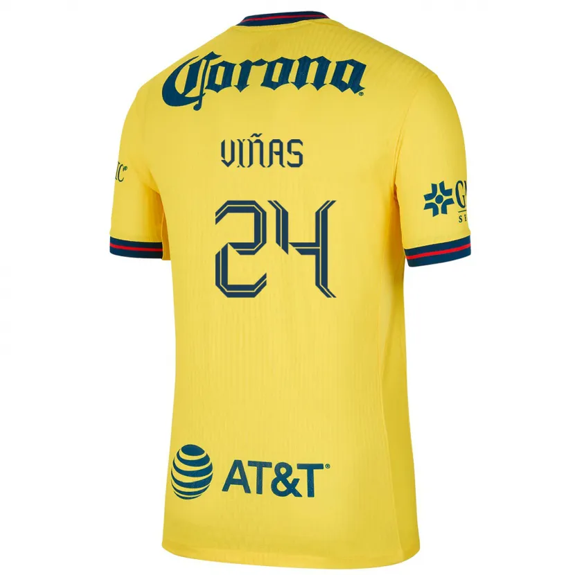 Danxen Damen Federico Viñas #24 Gelb Blau Heimtrikot Trikot 2024/25 T-Shirt Österreich