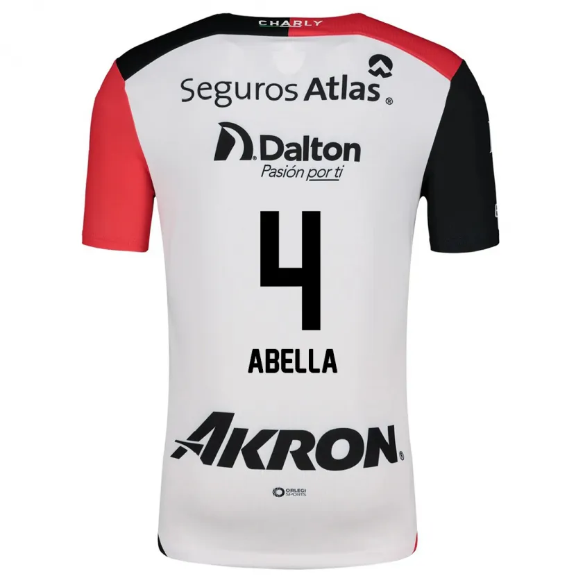 Danxen Damen José Abella #4 Weiß Rot Schwarz Auswärtstrikot Trikot 2024/25 T-Shirt Österreich