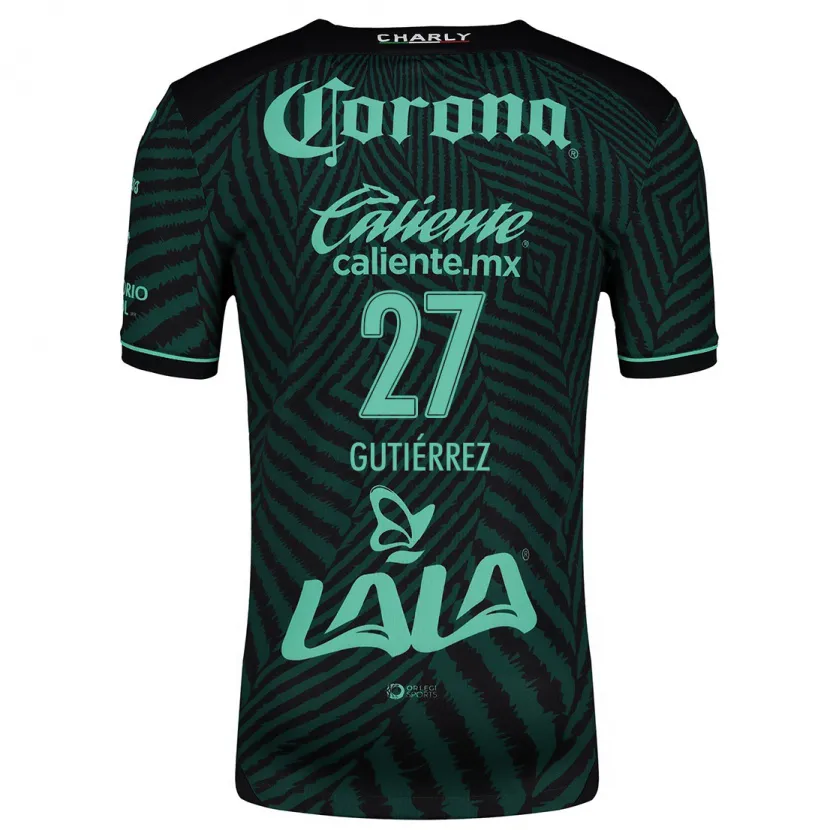 Danxen Damen Luis Gutiérrez #27 Schwarz Grün Auswärtstrikot Trikot 2024/25 T-Shirt Österreich