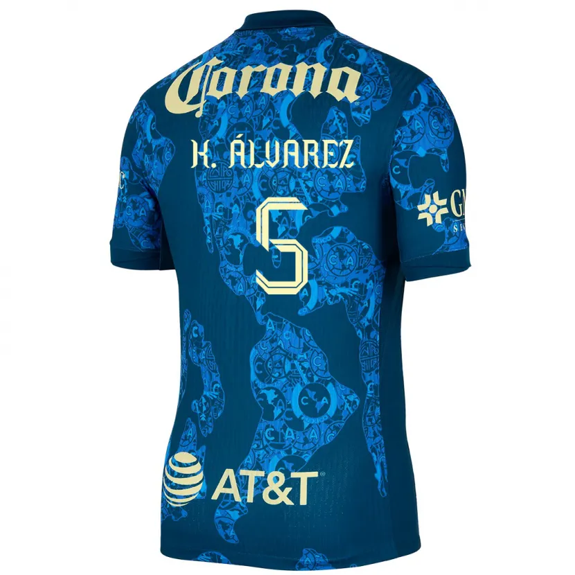 Danxen Damen Kevin Álvarez #5 Blau Gelb Auswärtstrikot Trikot 2024/25 T-Shirt Österreich