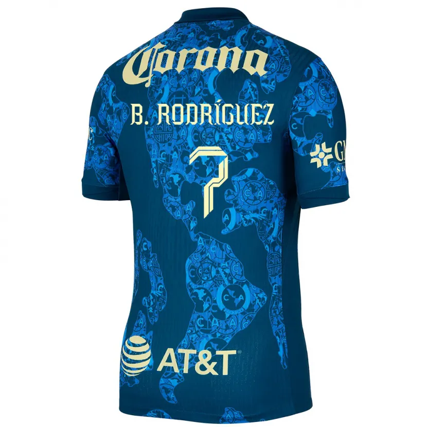 Danxen Damen Brian Rodríguez #7 Blau Gelb Auswärtstrikot Trikot 2024/25 T-Shirt Österreich