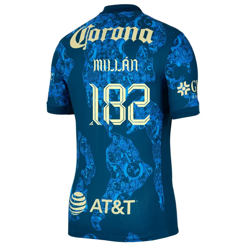 Danxen Damen Daniel Millán #182 Blau Gelb Auswärtstrikot Trikot 2024/25 T-Shirt Österreich
