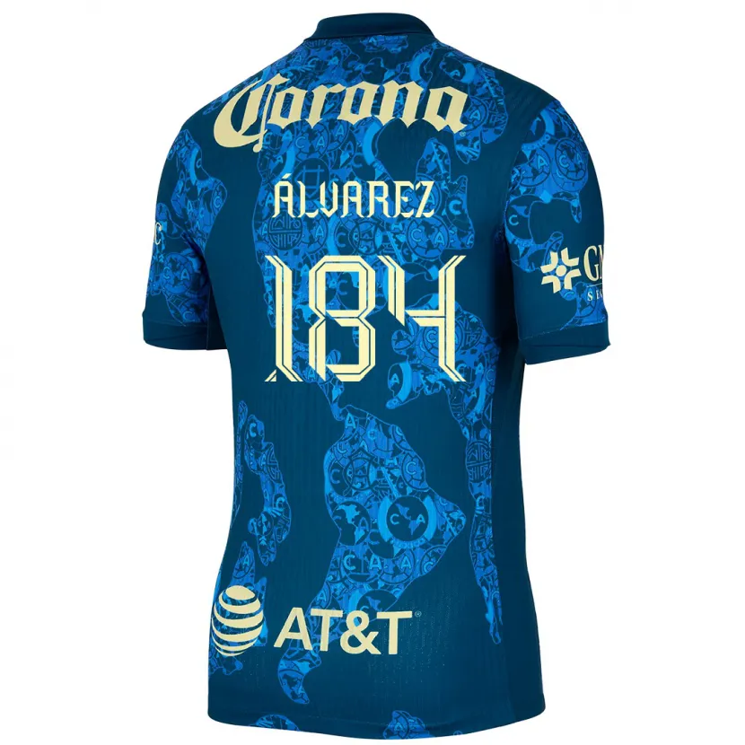 Danxen Damen Antonio Álvarez #184 Blau Gelb Auswärtstrikot Trikot 2024/25 T-Shirt Österreich