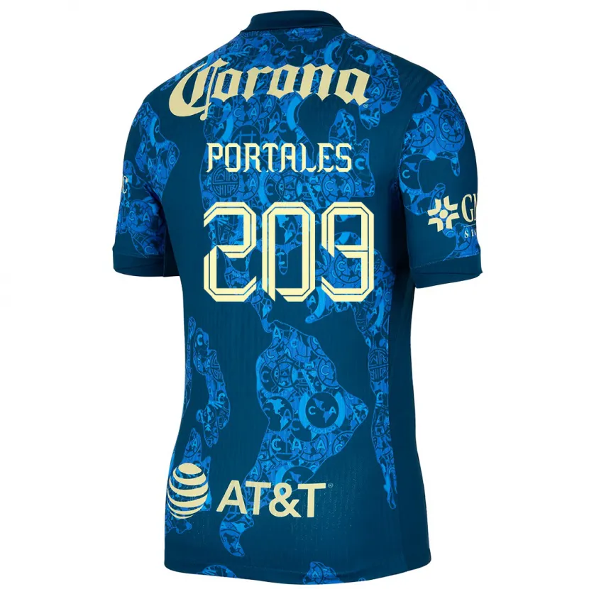 Danxen Damen Walter Portales #209 Blau Gelb Auswärtstrikot Trikot 2024/25 T-Shirt Österreich