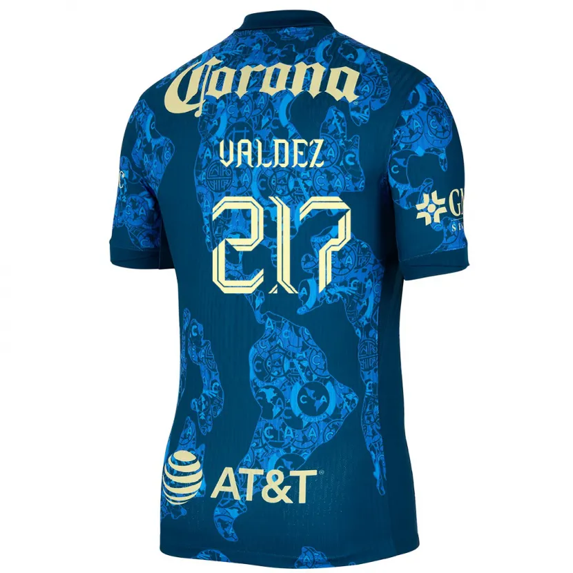 Danxen Damen Víctor Valdez #217 Blau Gelb Auswärtstrikot Trikot 2024/25 T-Shirt Österreich