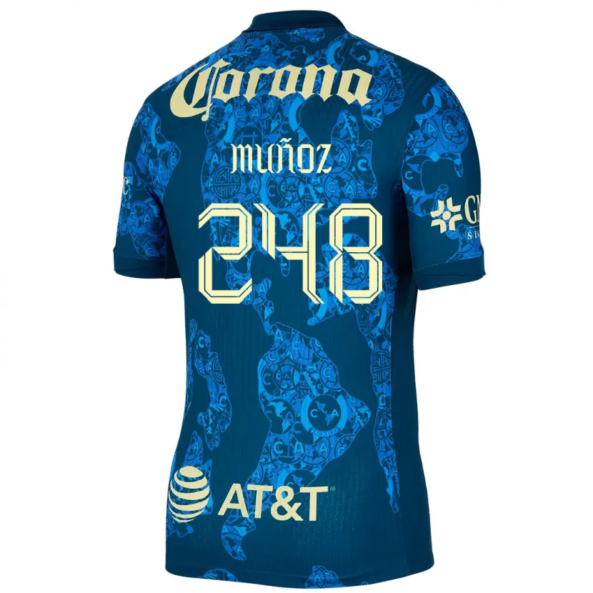 Danxen Damen Diego Muñoz #248 Blau Gelb Auswärtstrikot Trikot 2024/25 T-Shirt Österreich