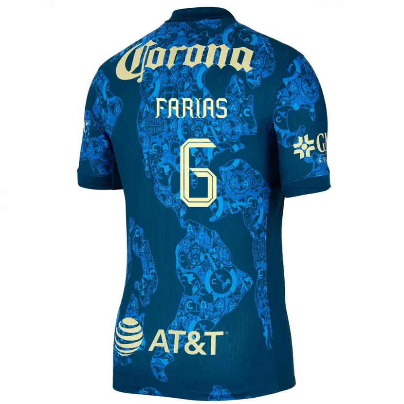 Danxen Damen Janelly Farias #6 Blau Gelb Auswärtstrikot Trikot 2024/25 T-Shirt Österreich