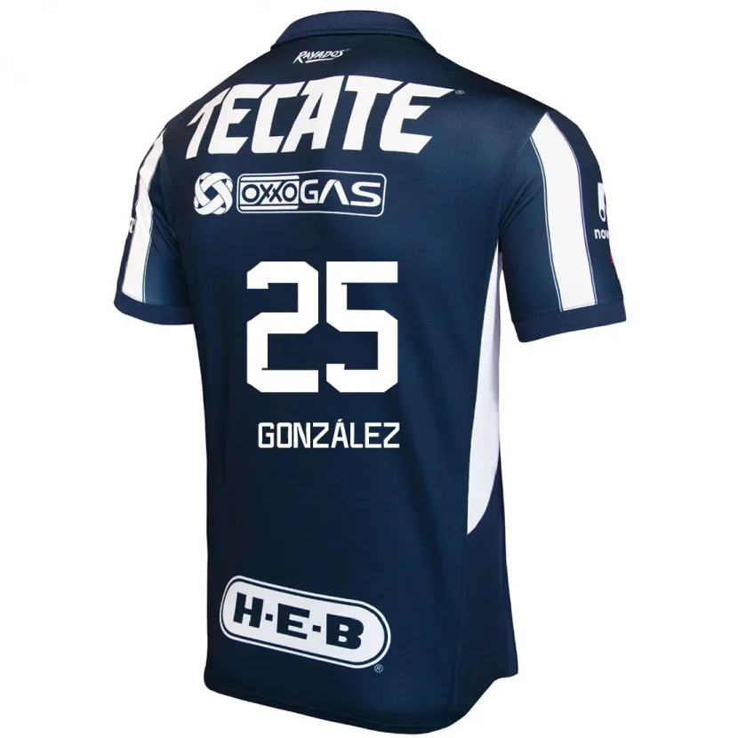 Danxen Kinder Jonathan González #25 Blau Rot Weiß Heimtrikot Trikot 2024/25 T-Shirt Österreich
