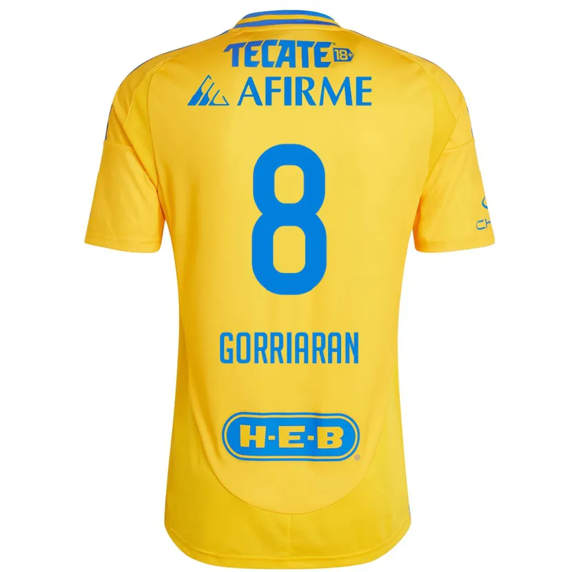 Danxen Kinder Fernando Gorriarán #8 Goldgelb Heimtrikot Trikot 2024/25 T-Shirt Österreich