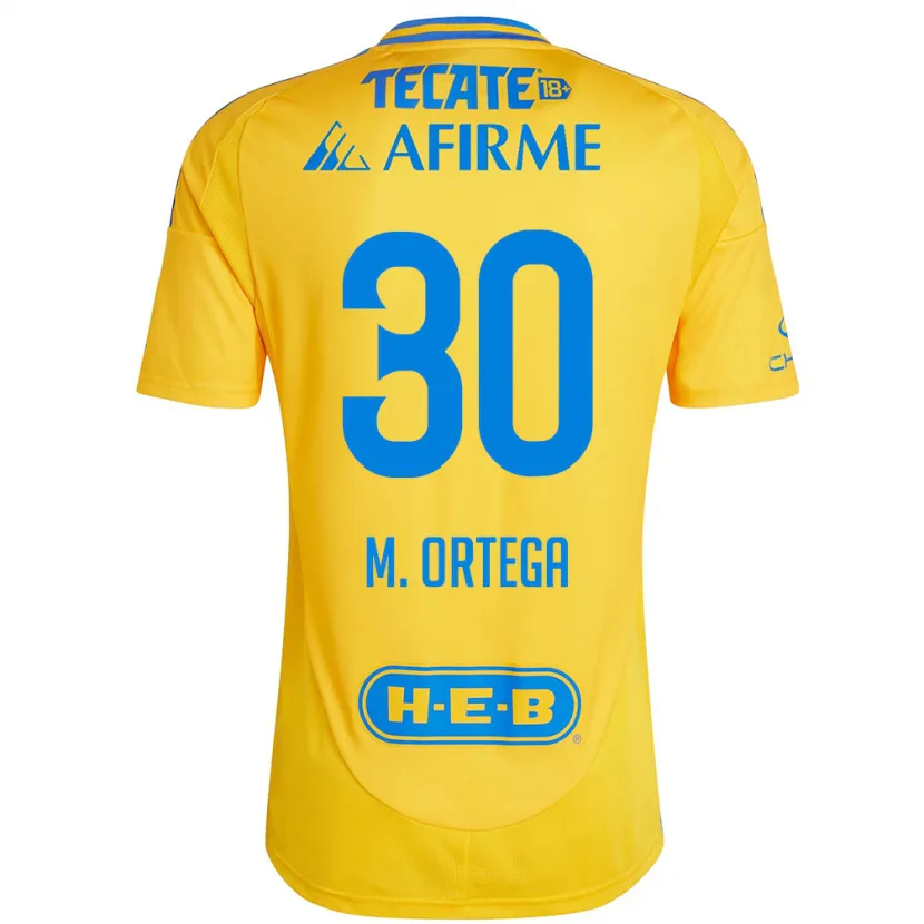 Danxen Kinder Miguel Ortega #30 Goldgelb Heimtrikot Trikot 2024/25 T-Shirt Österreich