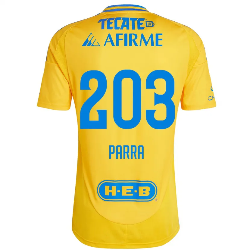 Danxen Kinder Bernardo Parra #203 Goldgelb Heimtrikot Trikot 2024/25 T-Shirt Österreich