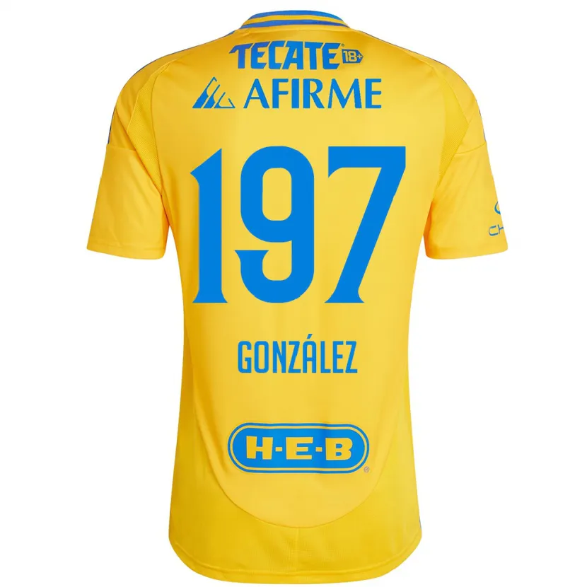 Danxen Kinder Germán González #197 Goldgelb Heimtrikot Trikot 2024/25 T-Shirt Österreich