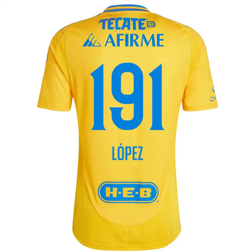 Danxen Kinder Adrián López #191 Goldgelb Heimtrikot Trikot 2024/25 T-Shirt Österreich