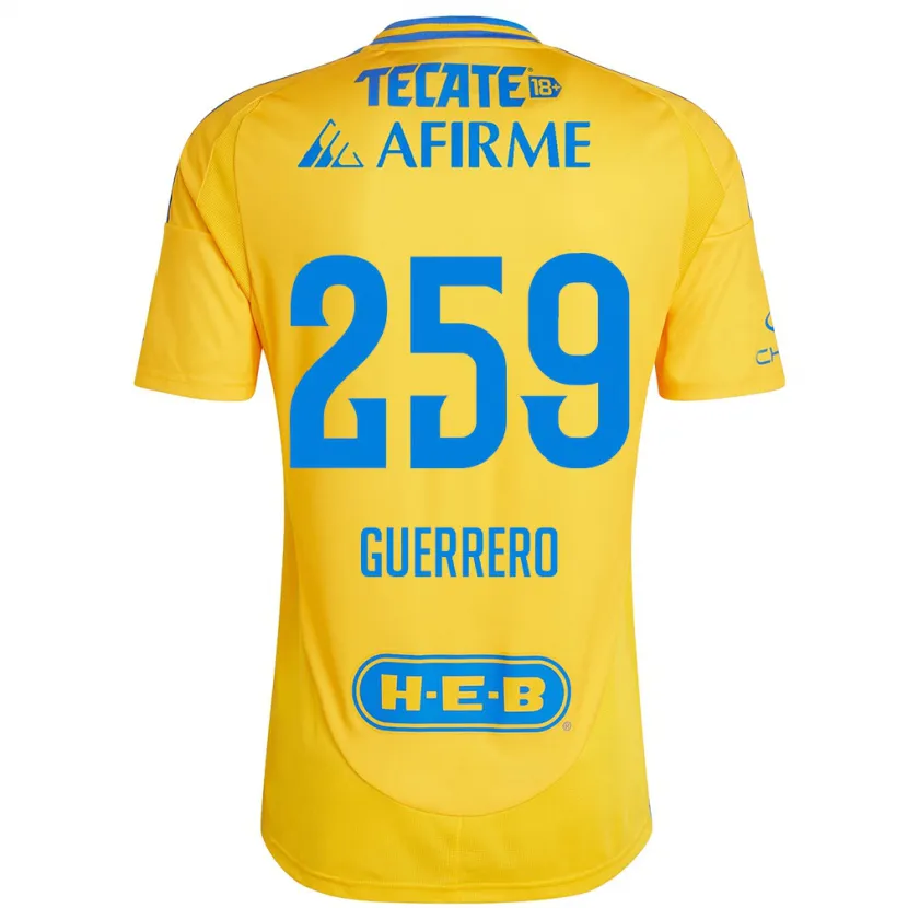 Danxen Kinder Erick Guerrero #259 Goldgelb Heimtrikot Trikot 2024/25 T-Shirt Österreich