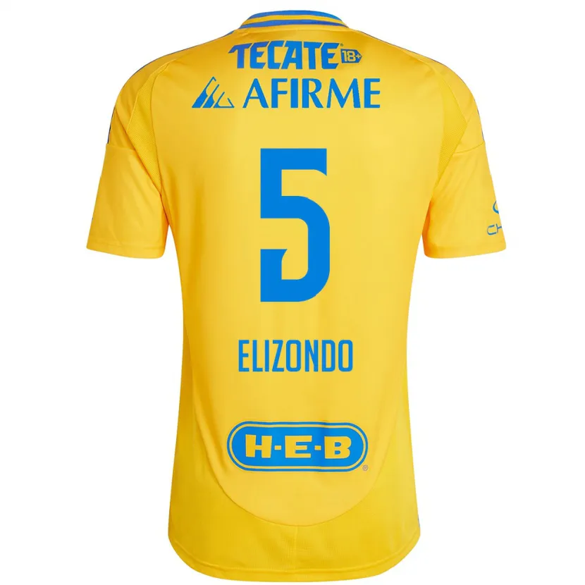 Danxen Kinder Fernanda Elizondo #5 Goldgelb Heimtrikot Trikot 2024/25 T-Shirt Österreich
