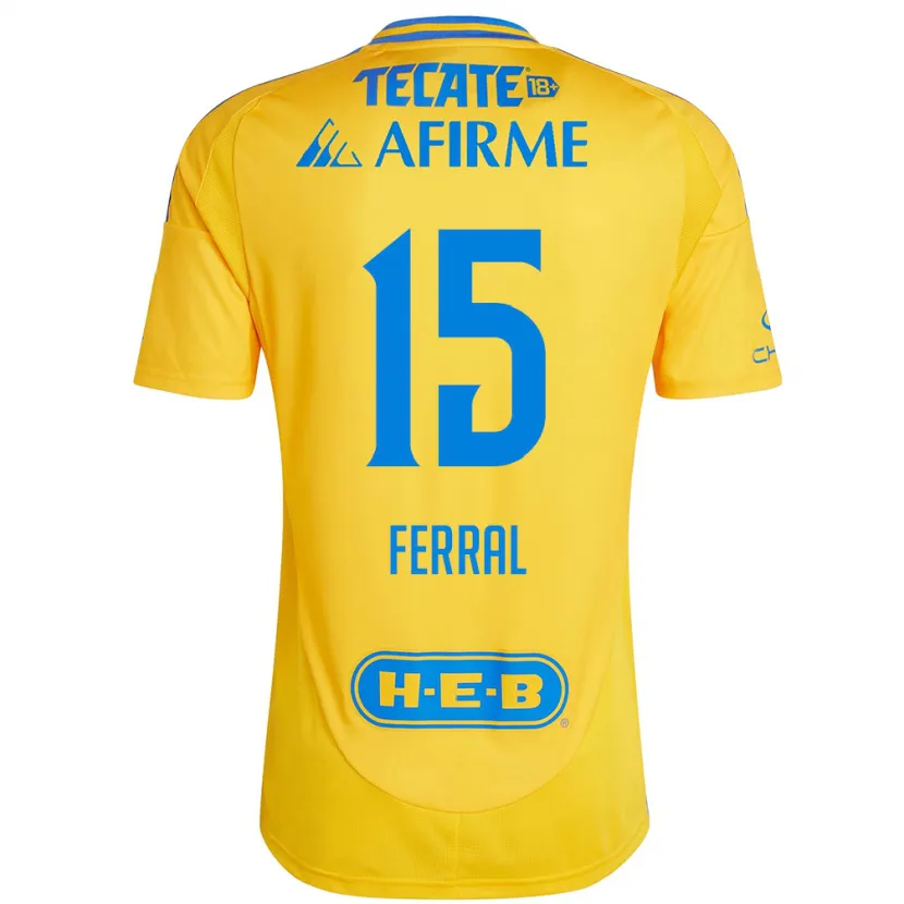 Danxen Kinder Cristina Ferral #15 Goldgelb Heimtrikot Trikot 2024/25 T-Shirt Österreich