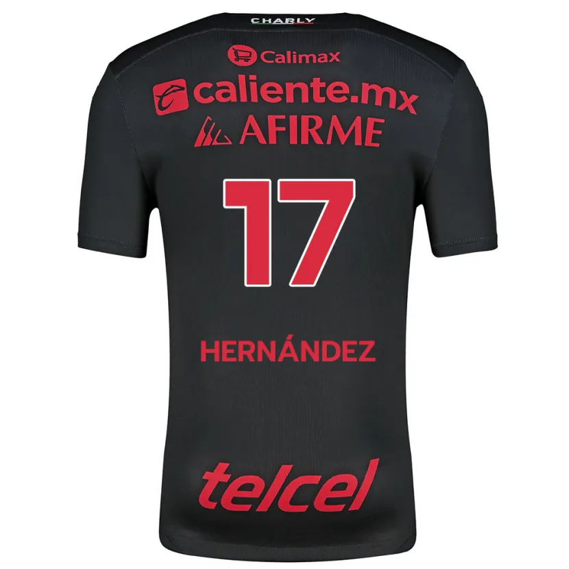 Danxen Kinder Rubén Hernández #17 Schwarz Rot Heimtrikot Trikot 2024/25 T-Shirt Österreich