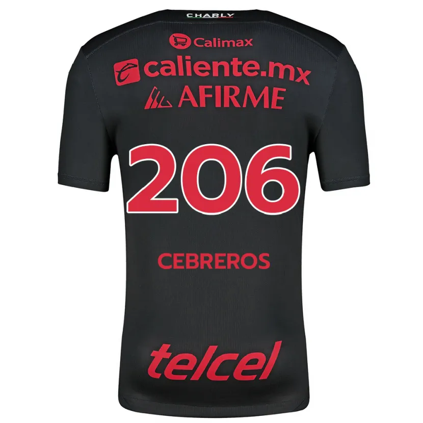 Danxen Kinder Luis Cebreros #206 Schwarz Rot Heimtrikot Trikot 2024/25 T-Shirt Österreich