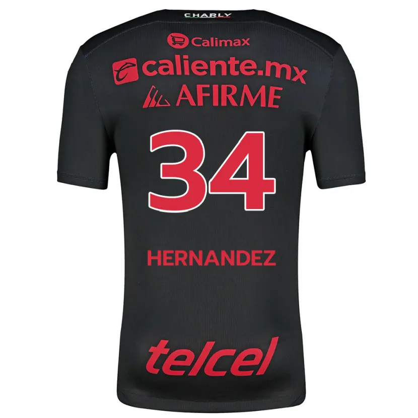 Danxen Kinder Kimberly Hernández #34 Schwarz Rot Heimtrikot Trikot 2024/25 T-Shirt Österreich