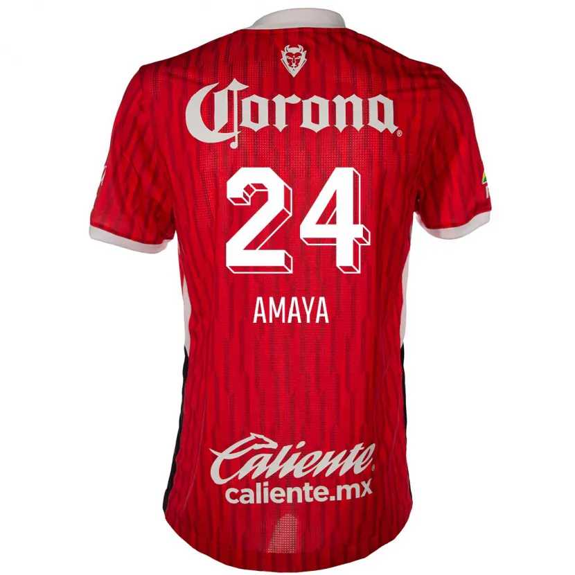 Danxen Kinder Frankie Amaya #24 Rot-Weiss Heimtrikot Trikot 2024/25 T-Shirt Österreich
