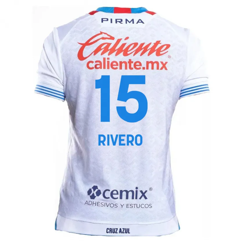 Danxen Kinder Ignacio Rivero #15 Weiß Blau Auswärtstrikot Trikot 2024/25 T-Shirt Österreich