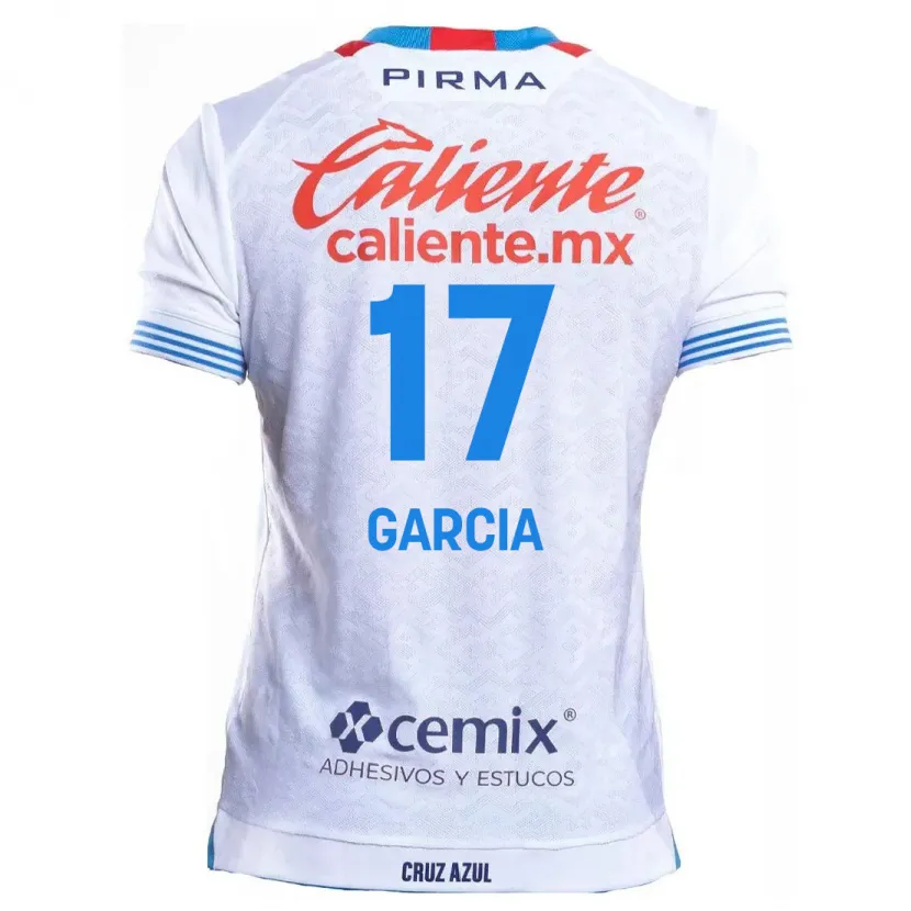 Danxen Kinder Amaury García #17 Weiß Blau Auswärtstrikot Trikot 2024/25 T-Shirt Österreich