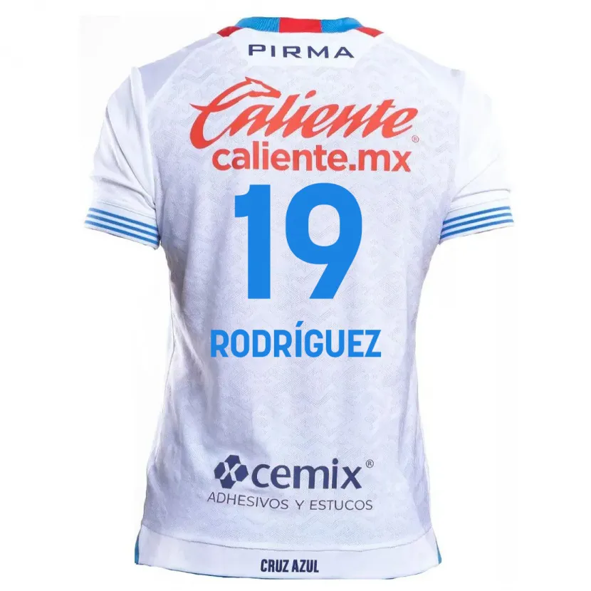 Danxen Kinder Carlos Rodríguez #19 Weiß Blau Auswärtstrikot Trikot 2024/25 T-Shirt Österreich