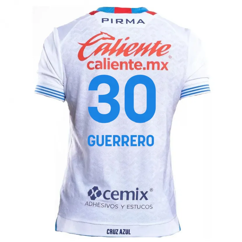 Danxen Kinder Rafael Guerrero #30 Weiß Blau Auswärtstrikot Trikot 2024/25 T-Shirt Österreich