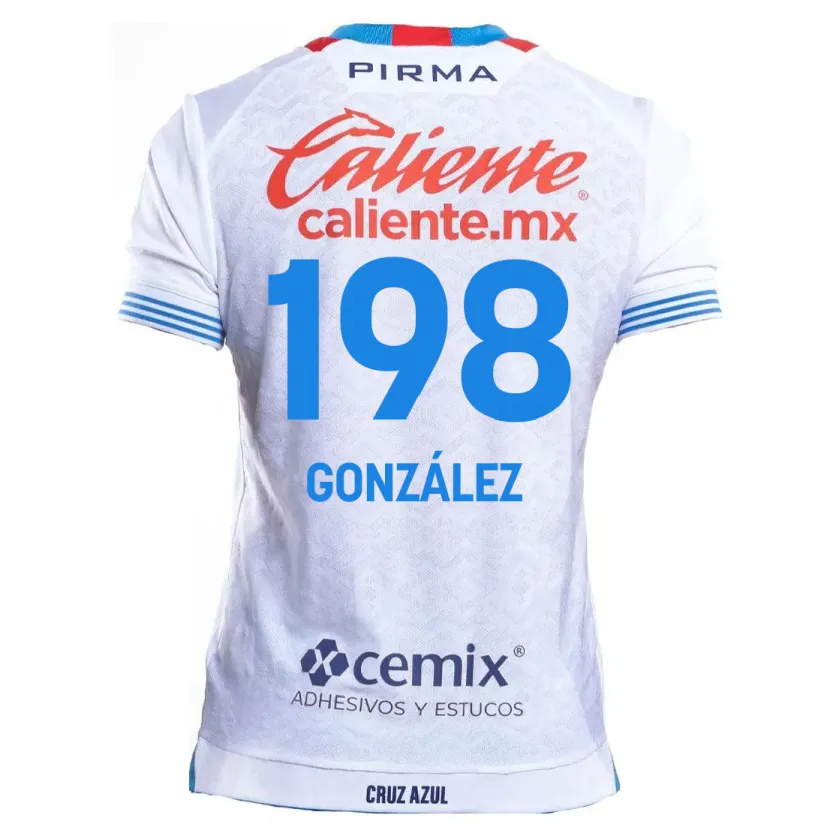Danxen Kinder Kenneth González #198 Weiß Blau Auswärtstrikot Trikot 2024/25 T-Shirt Österreich