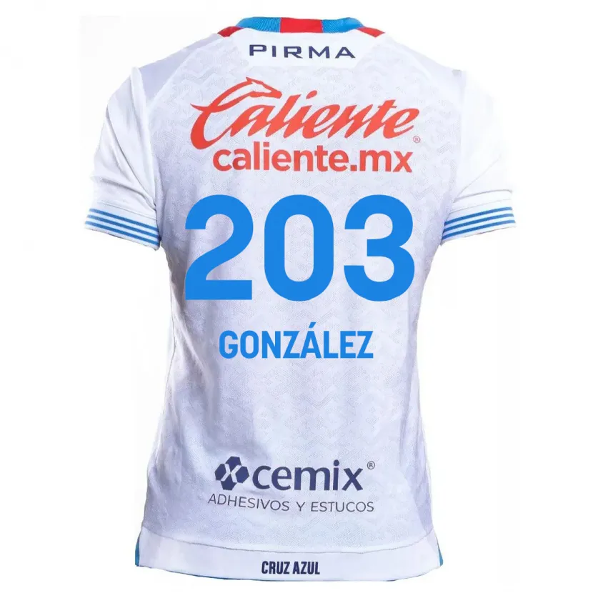Danxen Kinder Rogelio González #203 Weiß Blau Auswärtstrikot Trikot 2024/25 T-Shirt Österreich