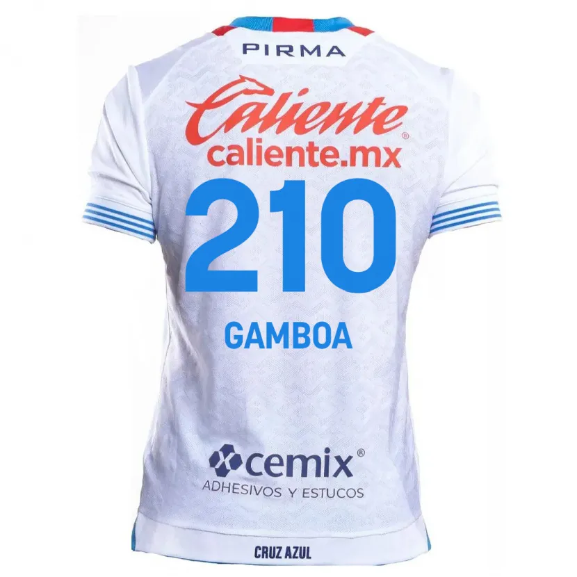 Danxen Kinder Bryan Gamboa #210 Weiß Blau Auswärtstrikot Trikot 2024/25 T-Shirt Österreich