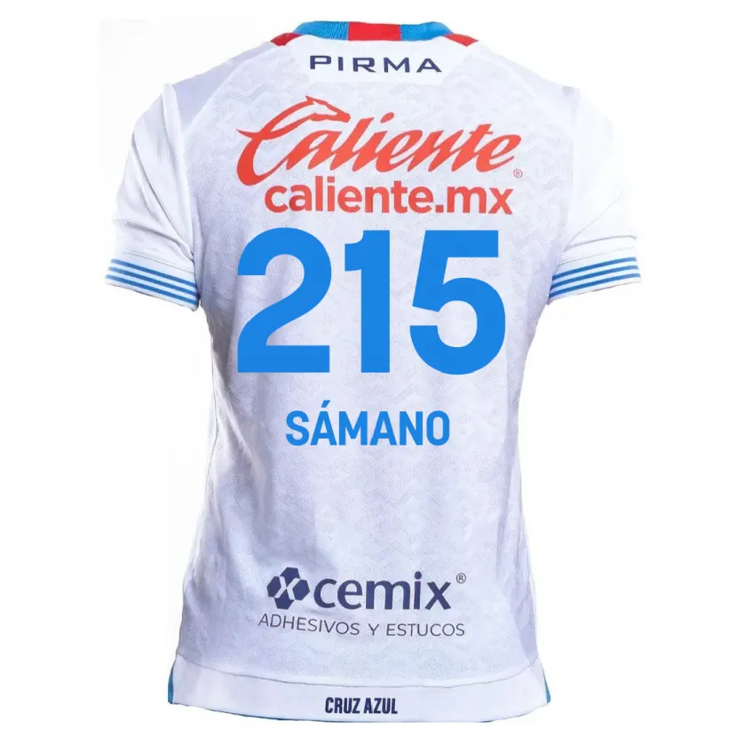 Danxen Kinder Fernando Sámano #215 Weiß Blau Auswärtstrikot Trikot 2024/25 T-Shirt Österreich