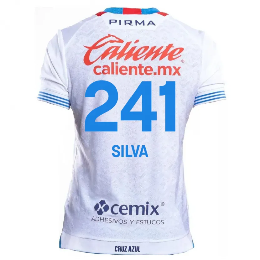 Danxen Kinder Iván Silva #241 Weiß Blau Auswärtstrikot Trikot 2024/25 T-Shirt Österreich