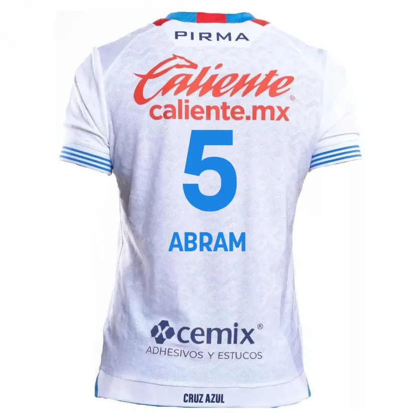 Danxen Kinder Luis Abram #5 Weiß Blau Auswärtstrikot Trikot 2024/25 T-Shirt Österreich