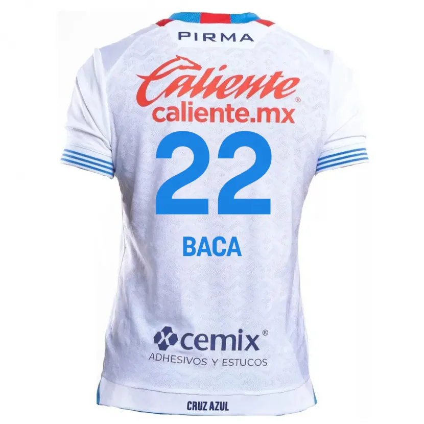 Danxen Kinder Rafael Baca #22 Weiß Blau Auswärtstrikot Trikot 2024/25 T-Shirt Österreich